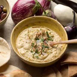 Smoked aubergine purée