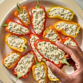 Cottage Cheese And Feta Stuffed Peppers